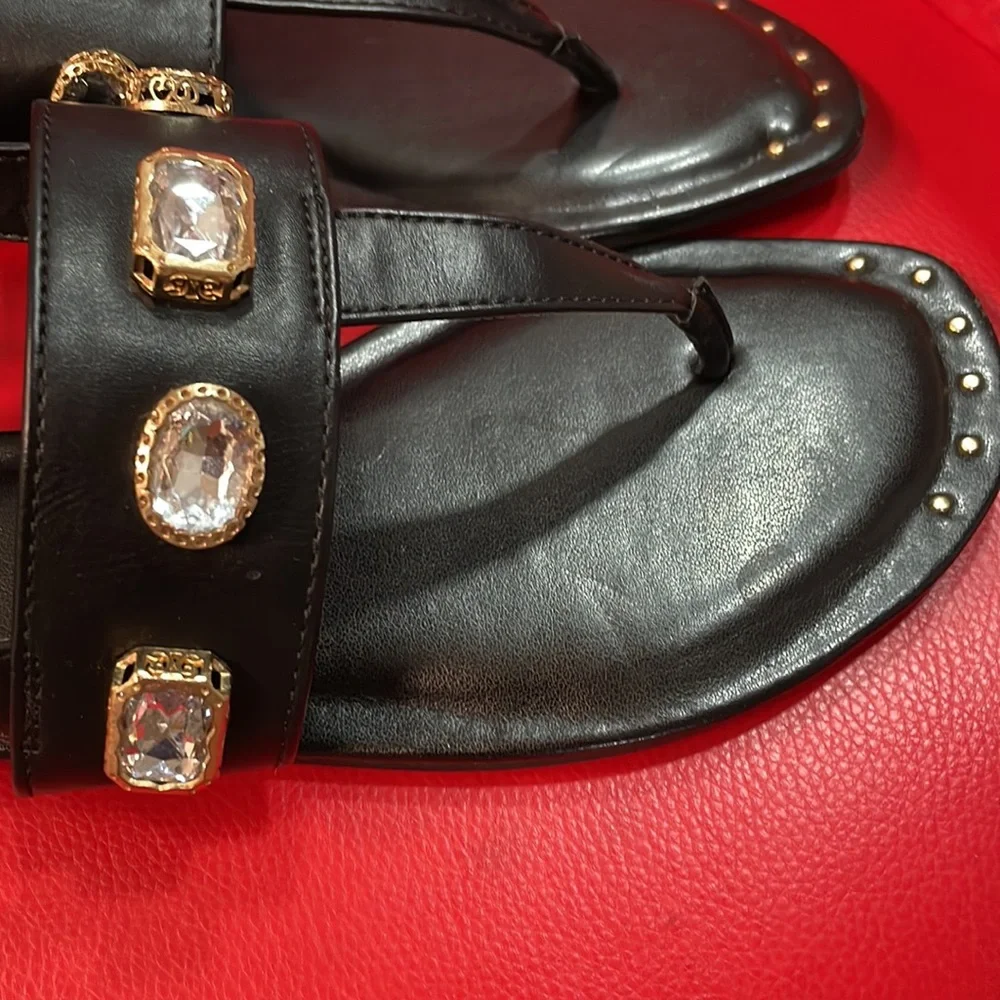 Steve Madden Chunky Rhinestone and studded Sandals size 7 - Picture 3 of 11